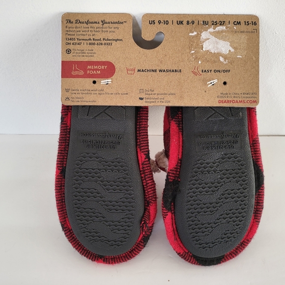 Dearfoam memory form  nino oso slippers US toddler 9-10 - Picture 5 of 7